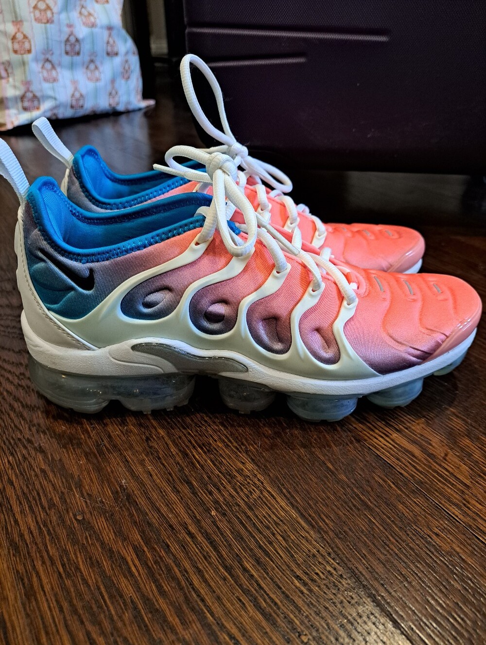 Nike Gradient Coral & Blue Air VaporMax-Style Sneakers